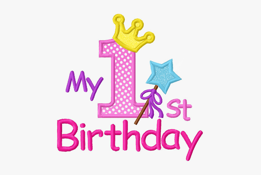 436 4368140 happy 1st birthday font hd png download