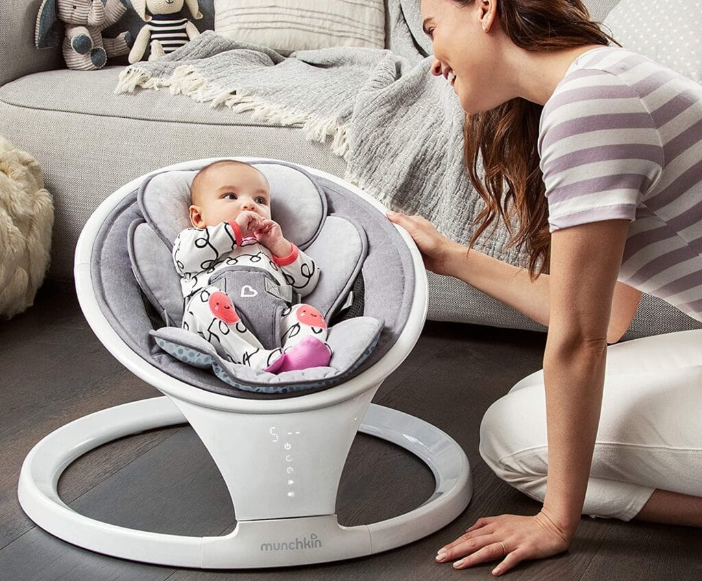 munchkin bluetooth lightweight baby swing