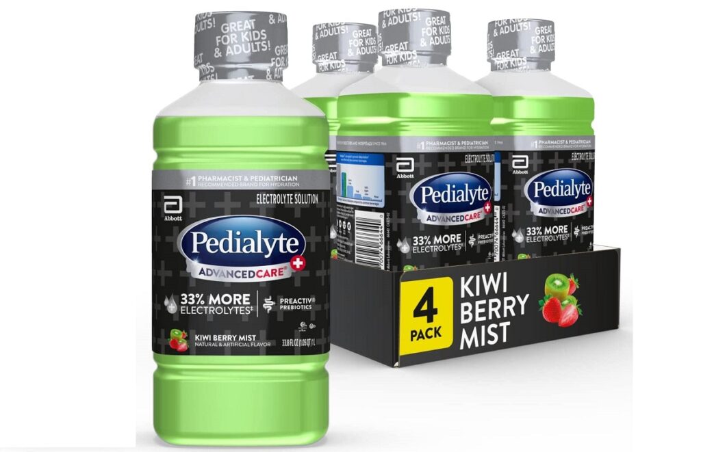 pedialyte advancedcare plus electrolyte drink – kiwi berry mist