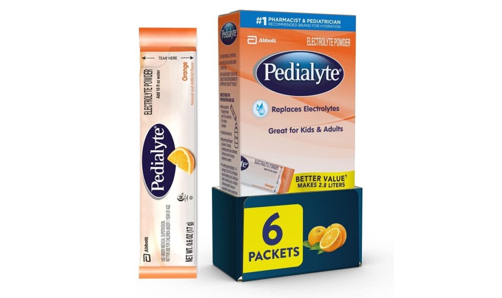 pedialyte electrolyte orange flavor
