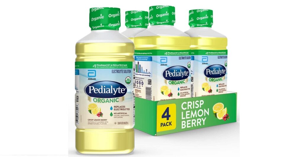 pedialyte organic electrolyte solution crisp lemon lime