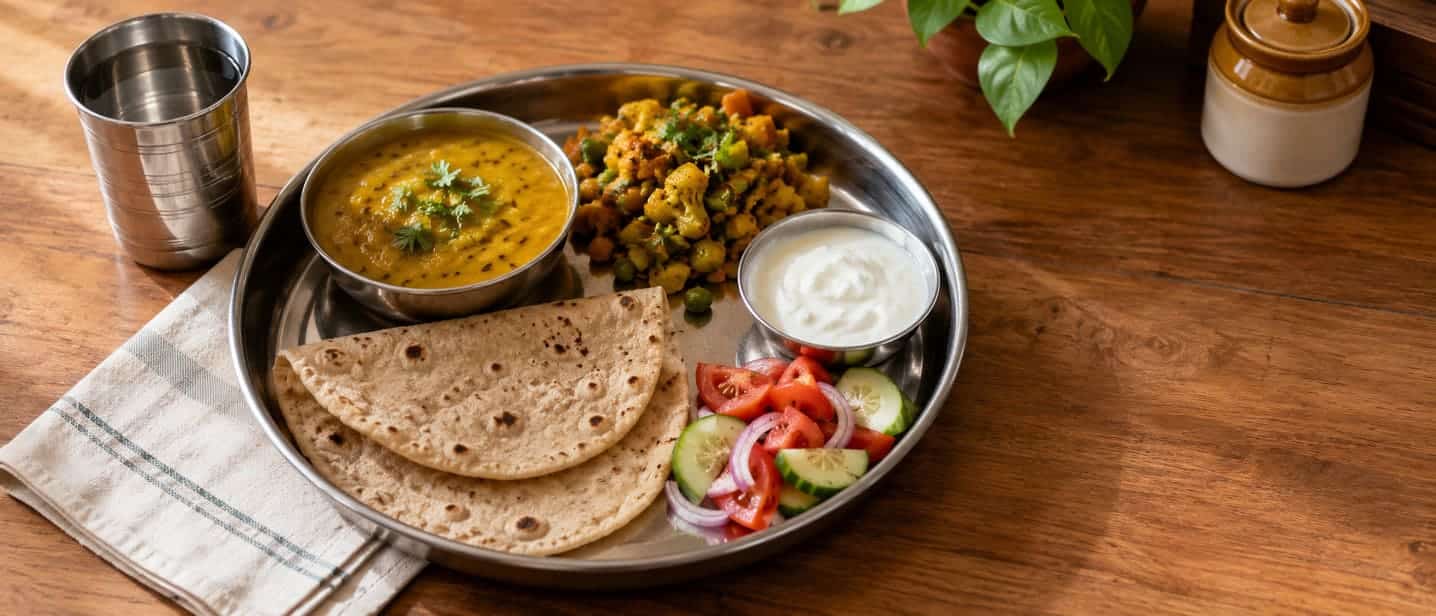 A balanced healthy meal after a C section