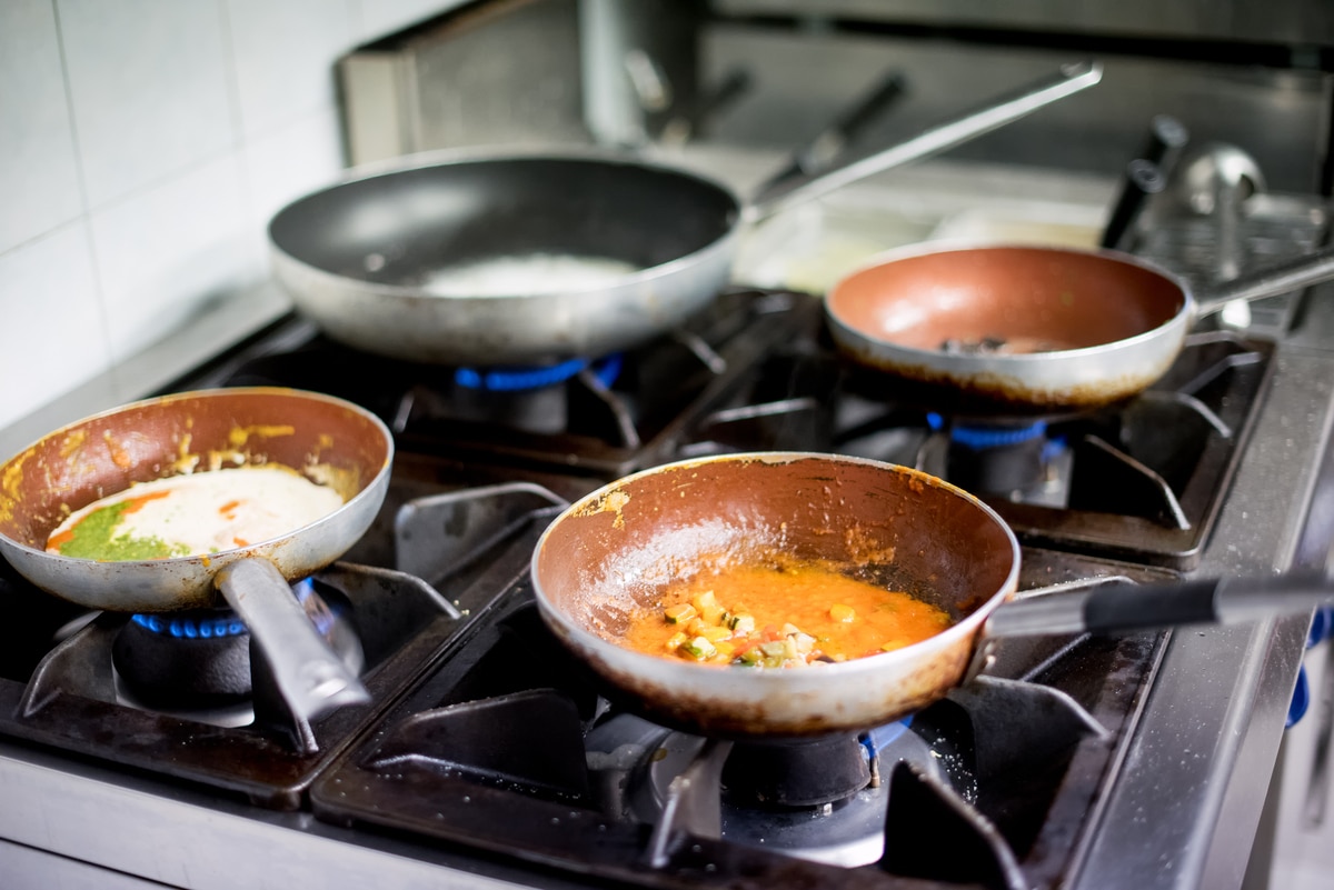 savory sauces for pasta cooking on a gas burner