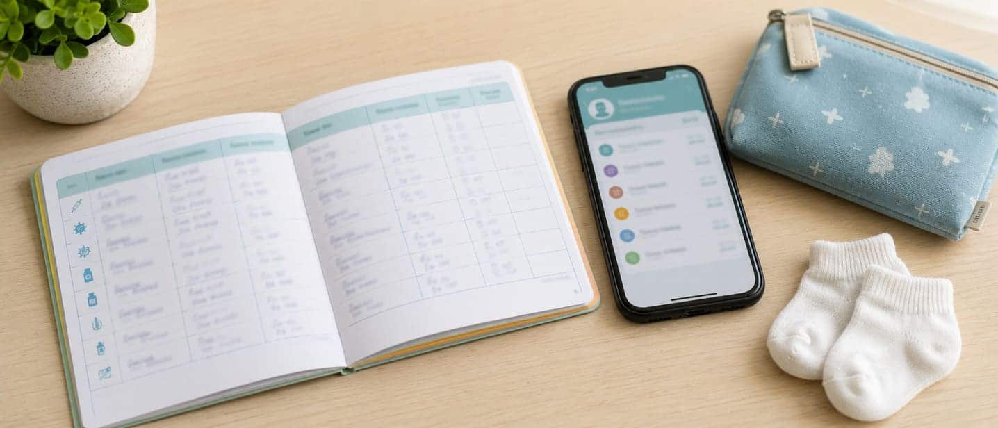 A vaccination card and digital record ready for a clinic visit