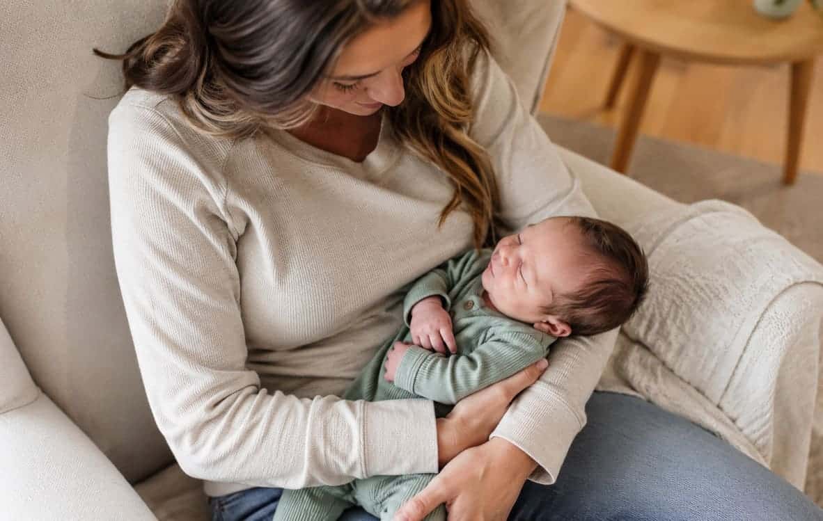 Cradle breastfeeding position