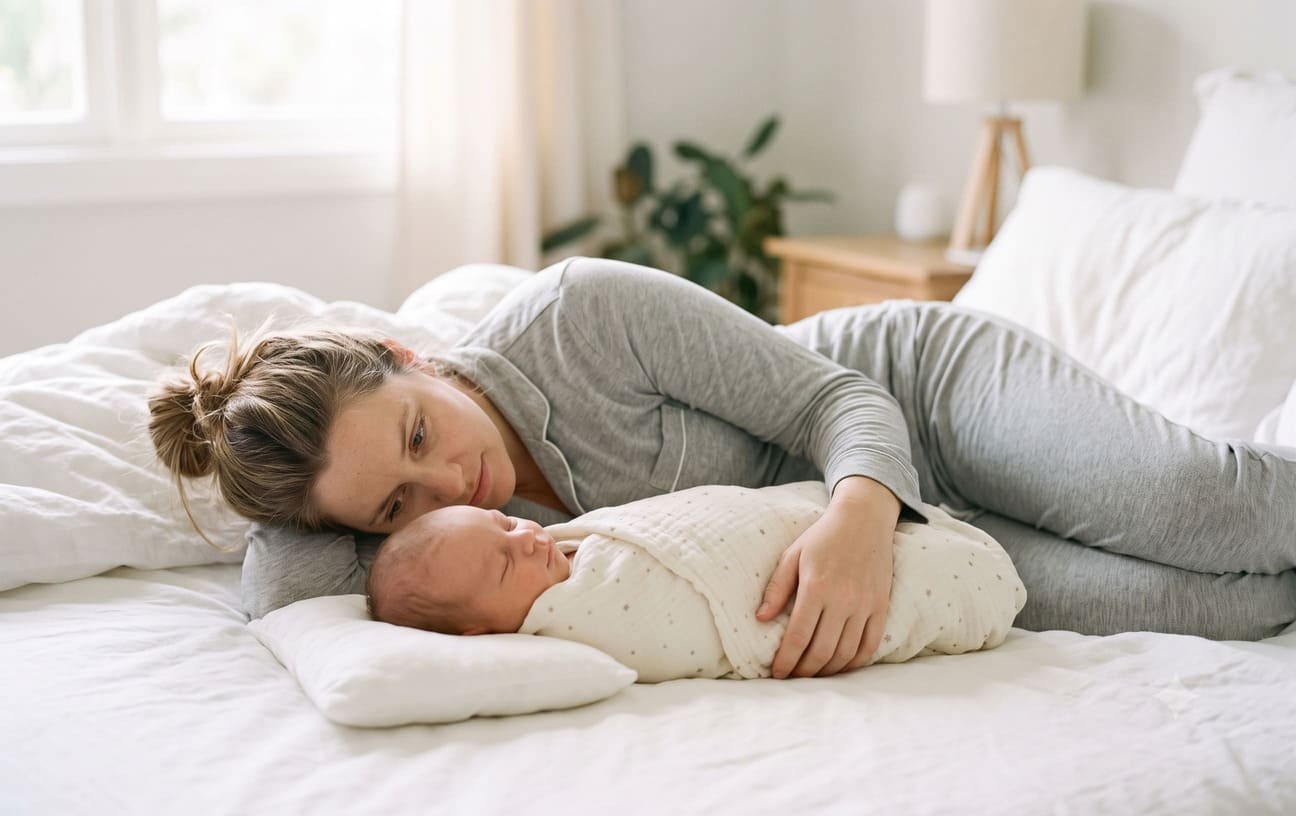 Side-lying breastfeeding position