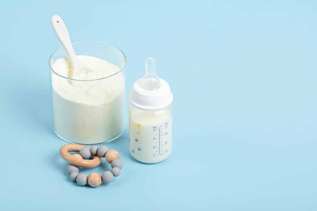 preparation of formula for baby feeding.