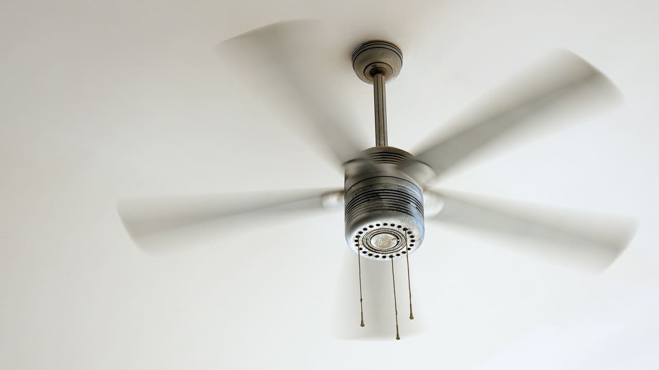 ceiling fan rotating