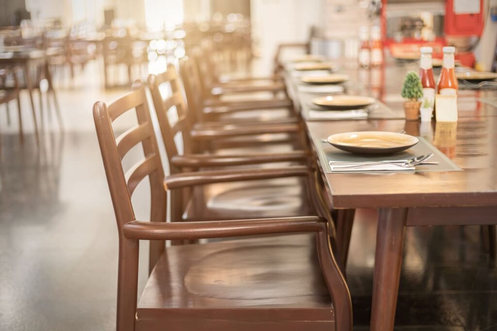 empty table and chair in restaurant 2022 02 02 05 05 51 utc