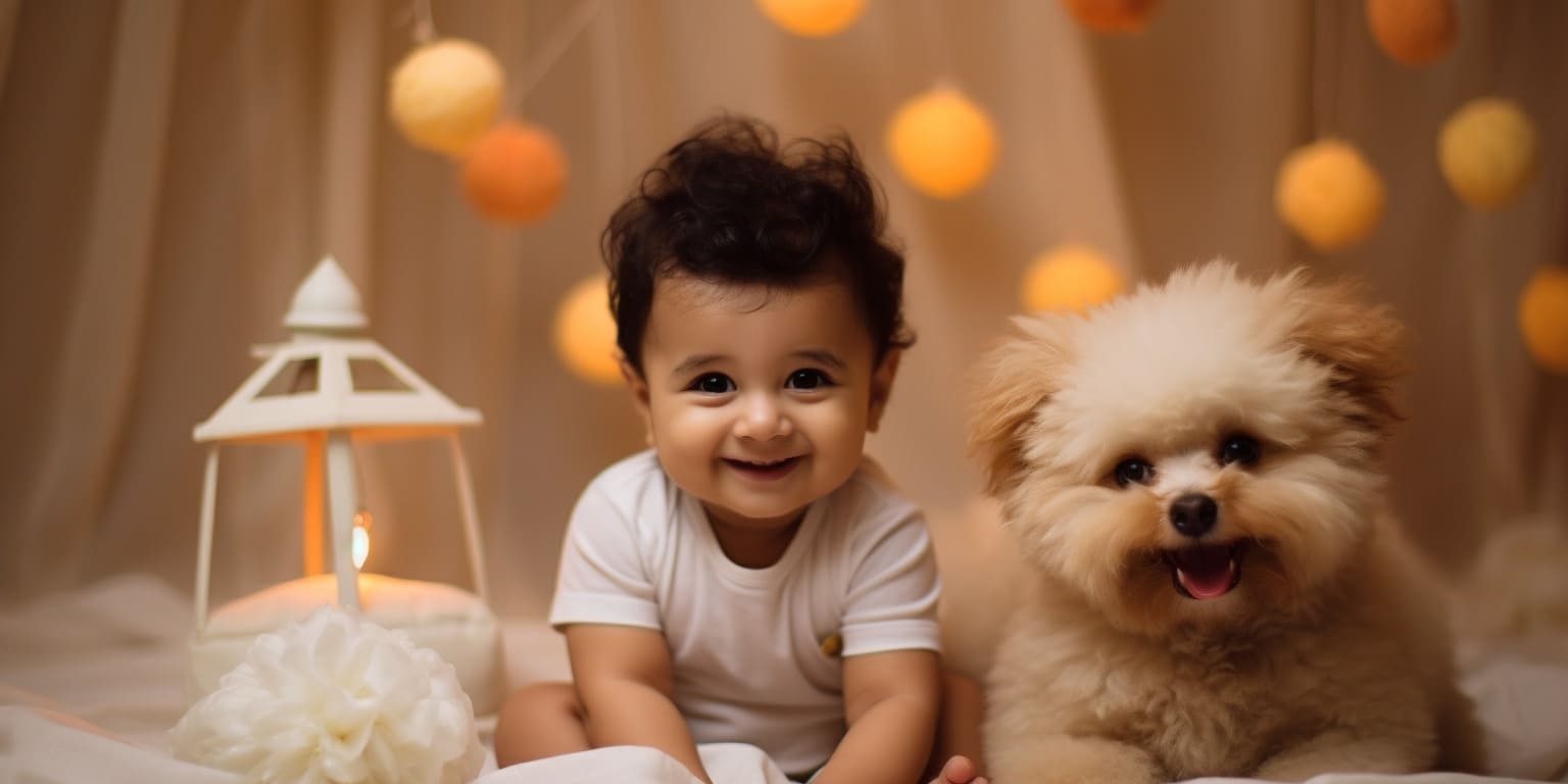 indian baby birthday photoshoot pet involvement if you d808301d 7624 47db bf03 01ed69211c34