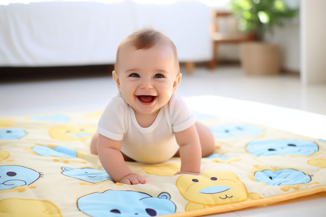 manishq1 6 month baby playing on the baby mat make baby enjoyin d7f62784 842c 4b3b a641 969dd877b503