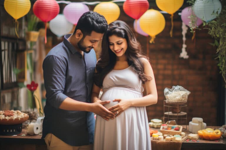 18 Best Baby Shower Photoshoot Ideas for Indian Moms-to-be