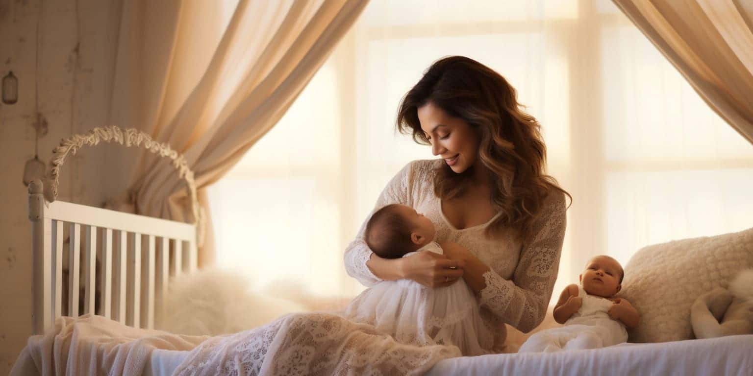 manishq1 newborn photoshoot pose newborn and mother sitting on 69e46256 9736 43ff 89ee 908fc93fcefa