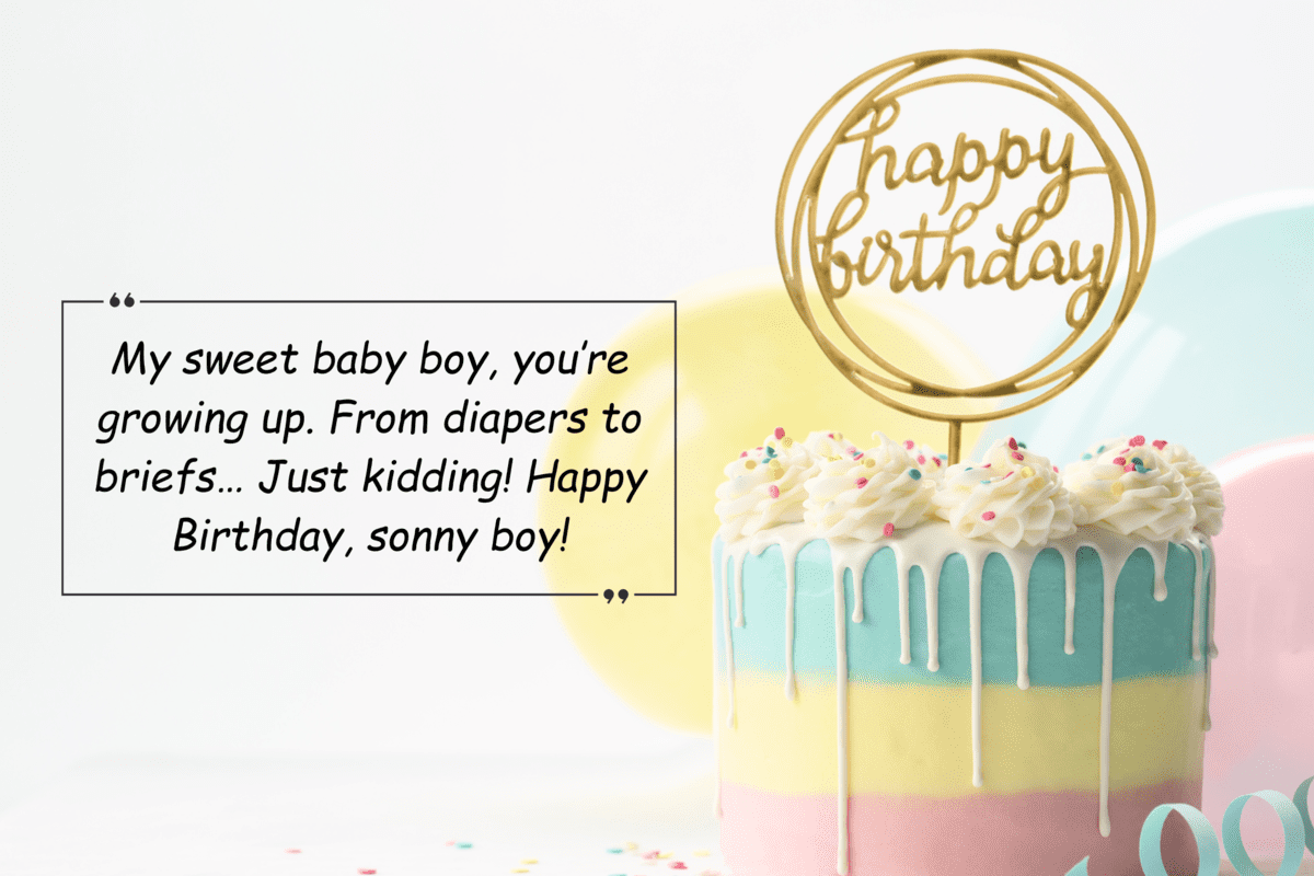 my sweet baby boy, you’re growing up. from diapers to briefs… just kidding! happy birthday, sonny boy!