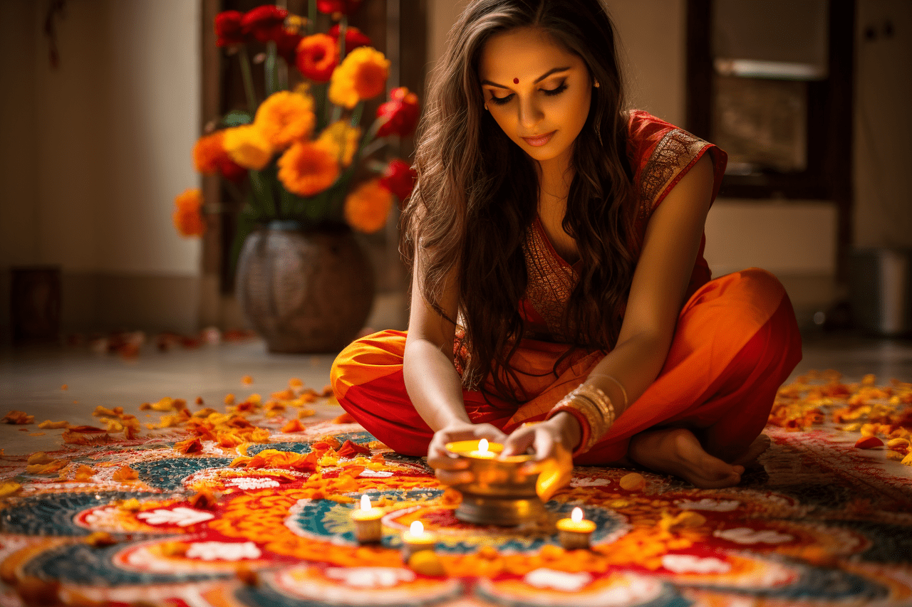 the vibrant spirit of diwali with a rangoli cr 90e372e3 5fc5 4bf4 99b5 112cee0eac22