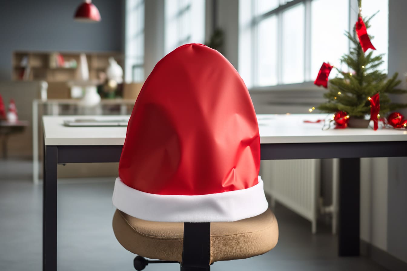turn your everyday office chair into a festive throne