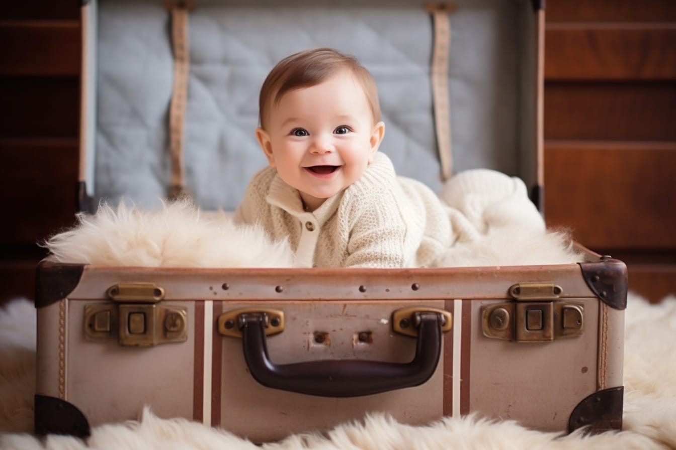 manishq1 5 month baby photoshoot ideas at home baby in a suitca 014796b1 d3a0 4f92 92e9 6642b95e6dd9