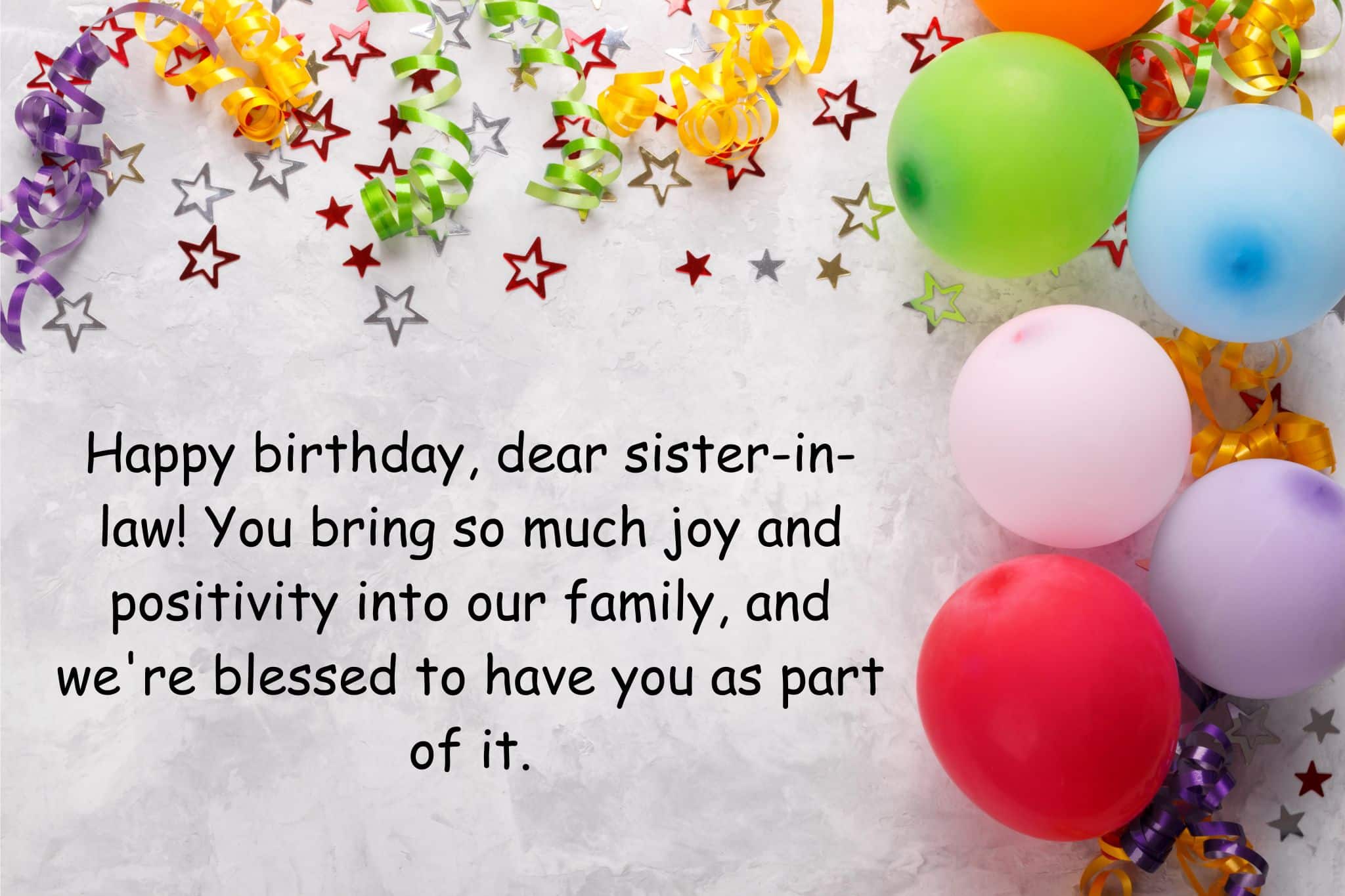 happy birthday, dear sister in law! you bring so much joy and positivity into our family, and we're blessed to have you as part of it.