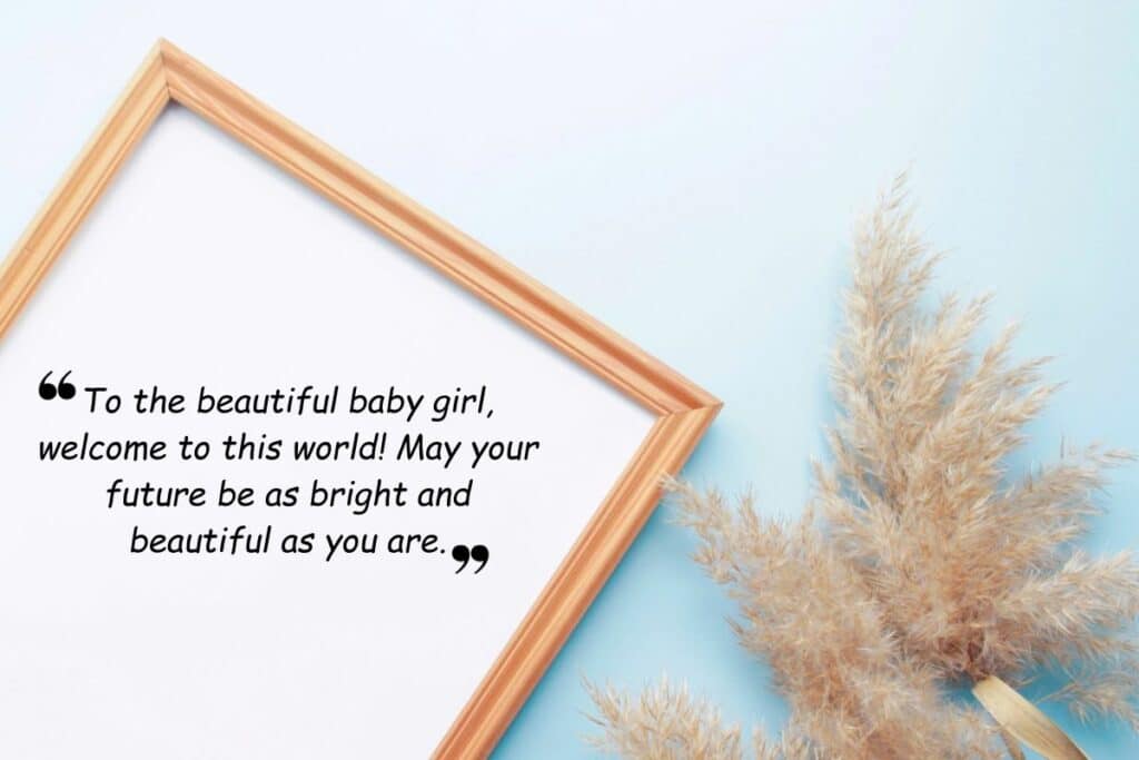 to the beautiful baby girl, welcome to this world! may your future be as bright and beautiful as you are.