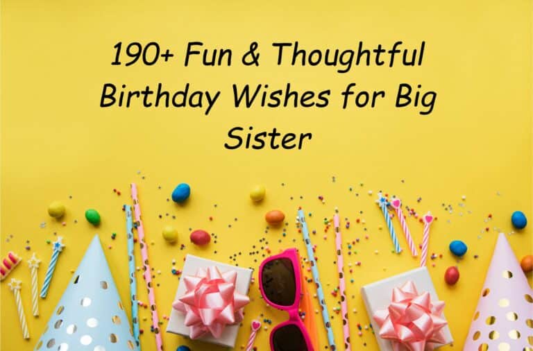 190+ Fun & Thoughtful Birthday Wishes for Big Sister