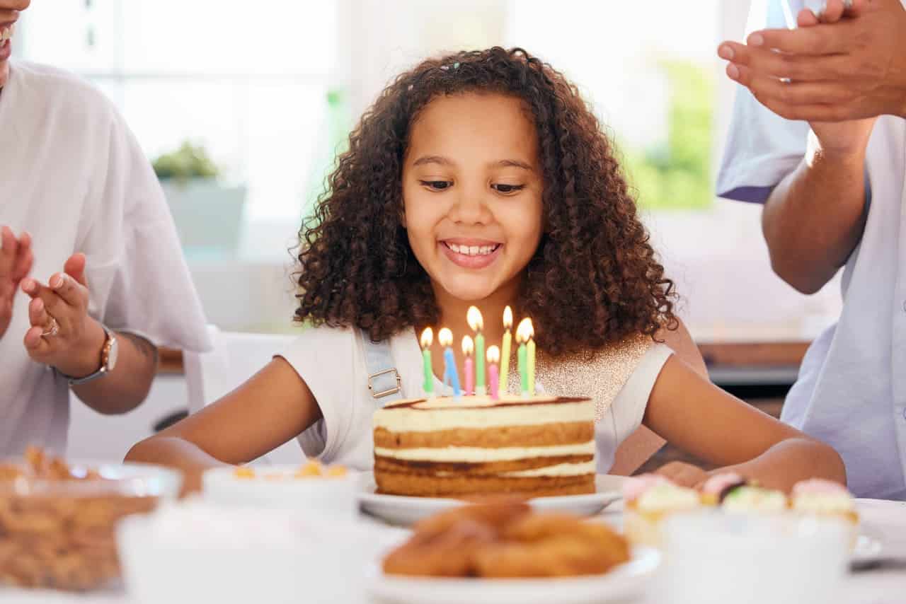 little girl birthday and candle cake for wish in 2022 12 14 23 24 21 utc