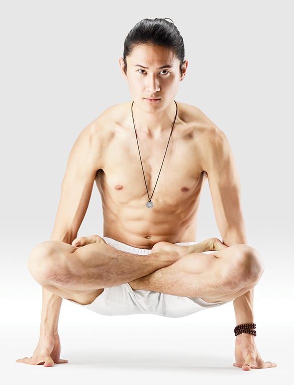 mr yoga scales pose