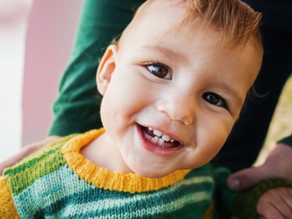cute small baby boy in autumn park with his dad 2025 03 09 17 10 46 utc