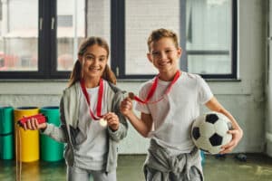 little girl with medal holding jump rope and cute 2024 11 11 20 45 13 utc(1)