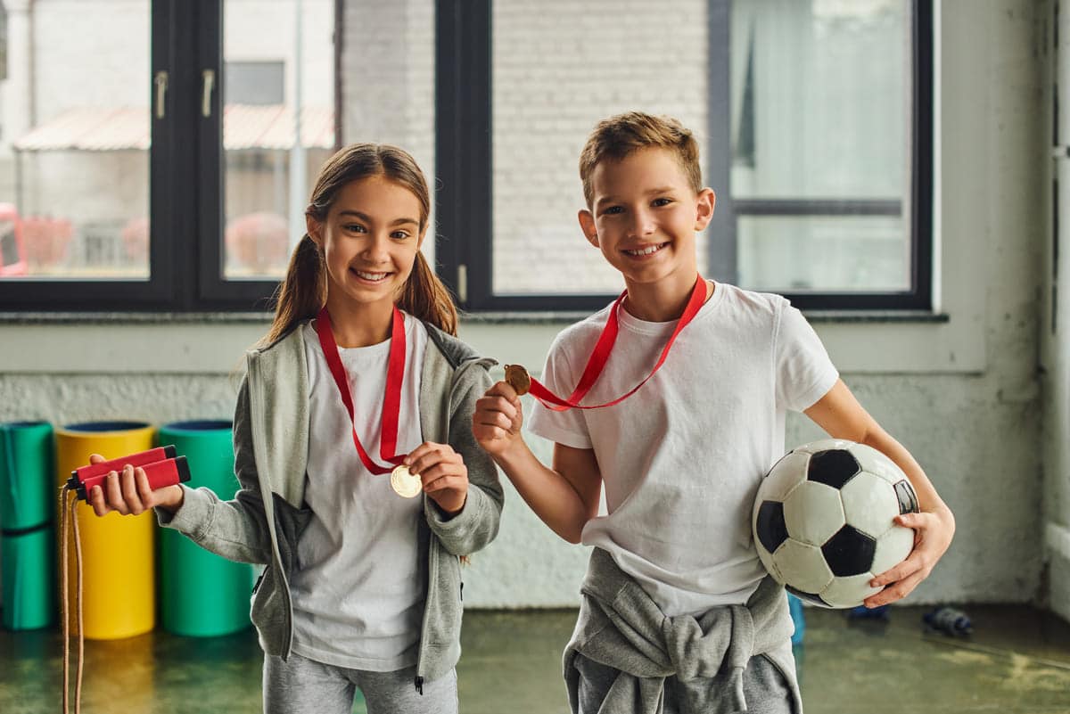 little girl with medal holding jump rope and cute 2024 11 11 20 45 13 utc(1)