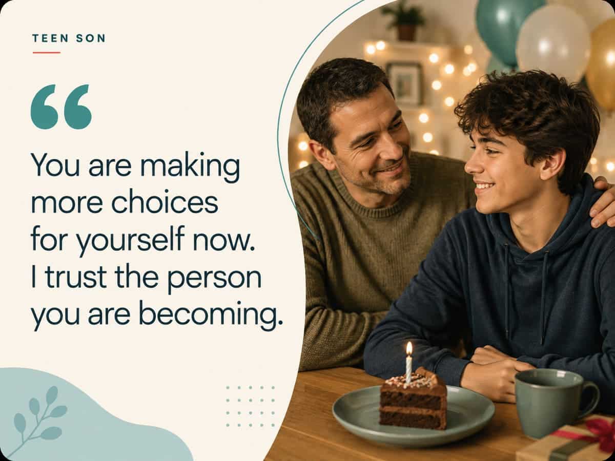 Birthday Status for a teenage son celebrating with his parent