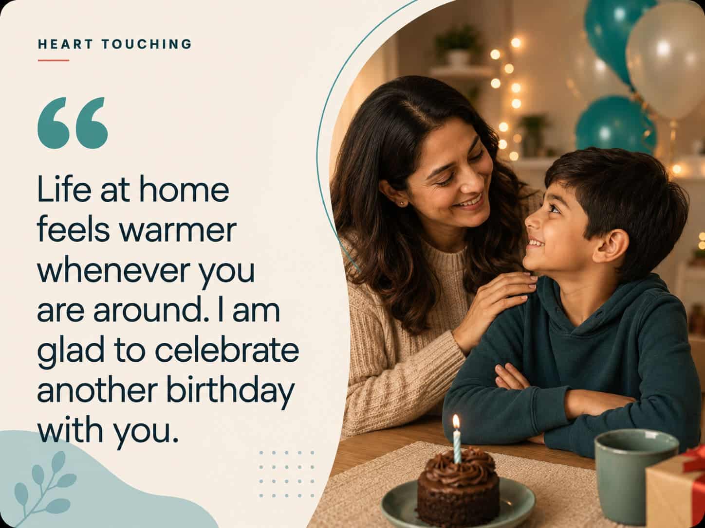 Heart touching birthday Status for son with a warm parent and son birthday moment