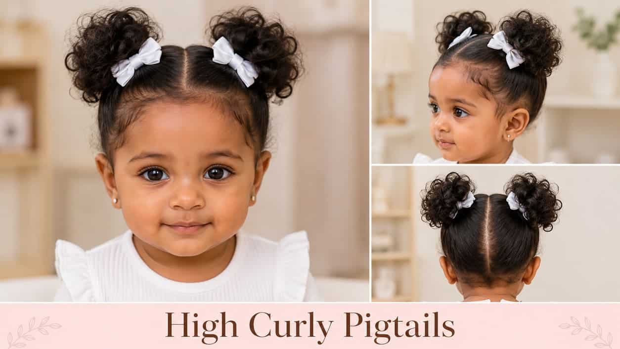 High Curly Pigtails