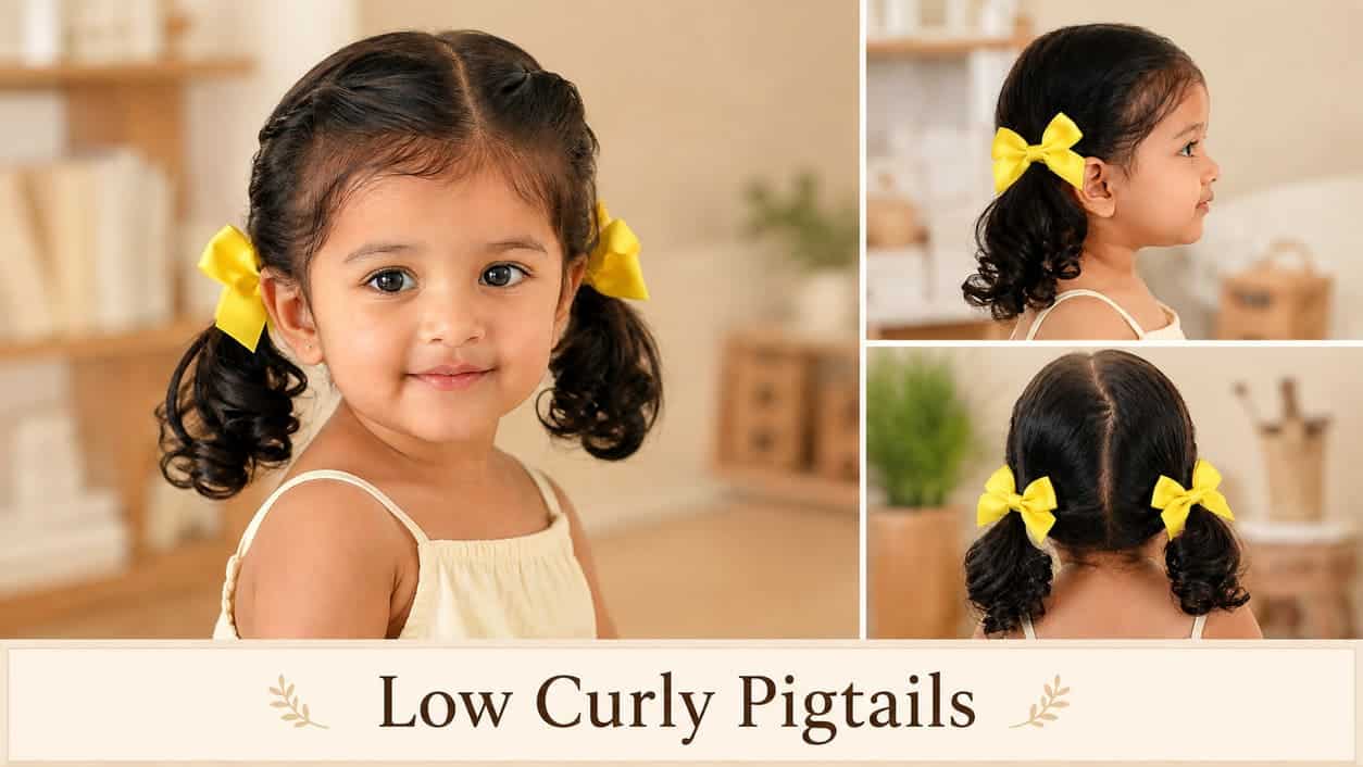 Low Curly Pigtails