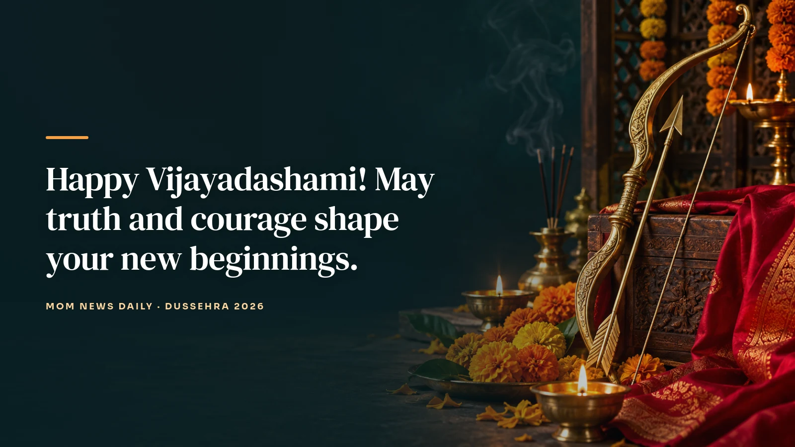 Happy Vijayadashami! May truth and courage shape your new beginnings.