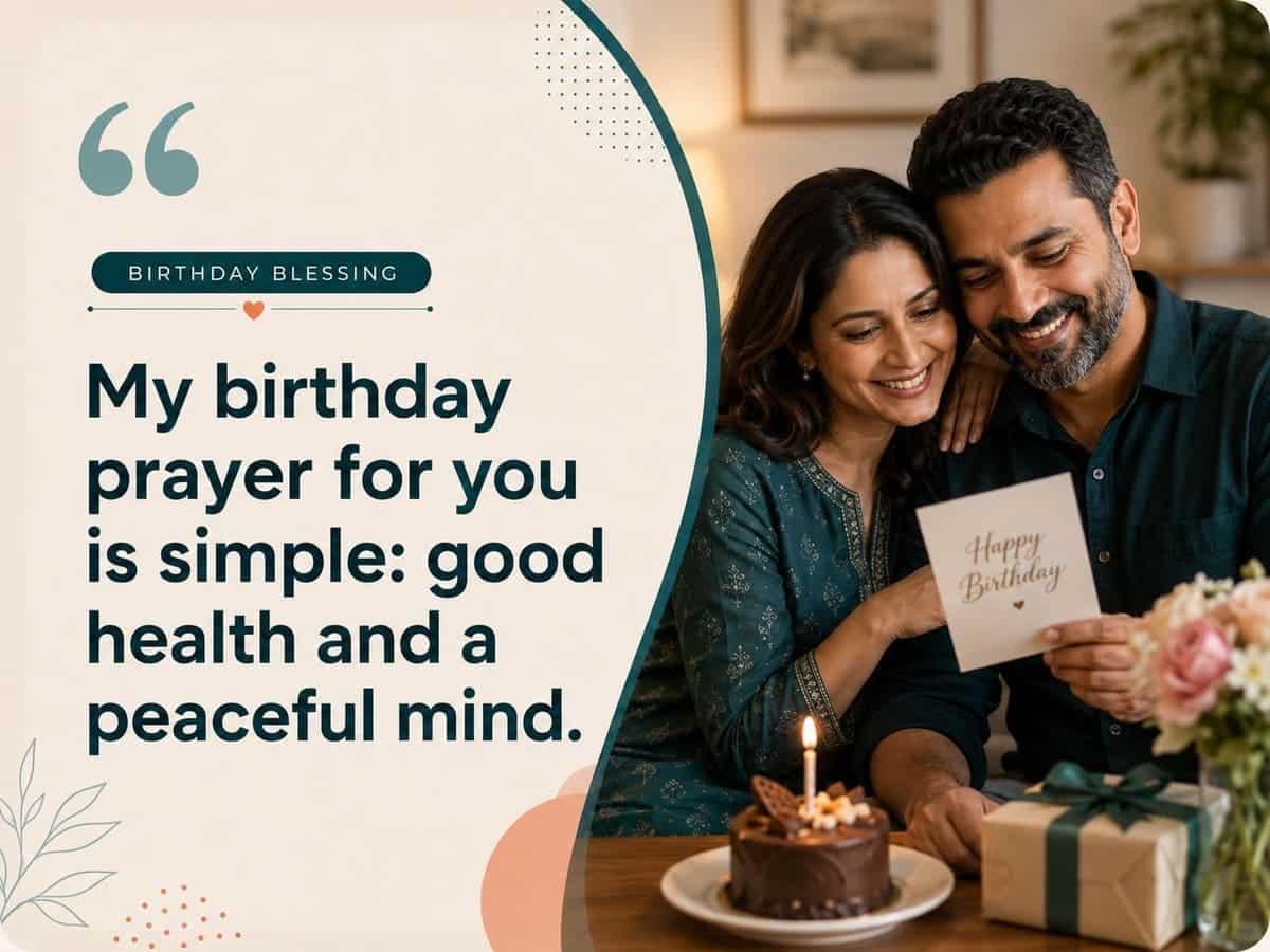 Birthday prayer and blessing for husband with a couple sharing a calm birthday celebration