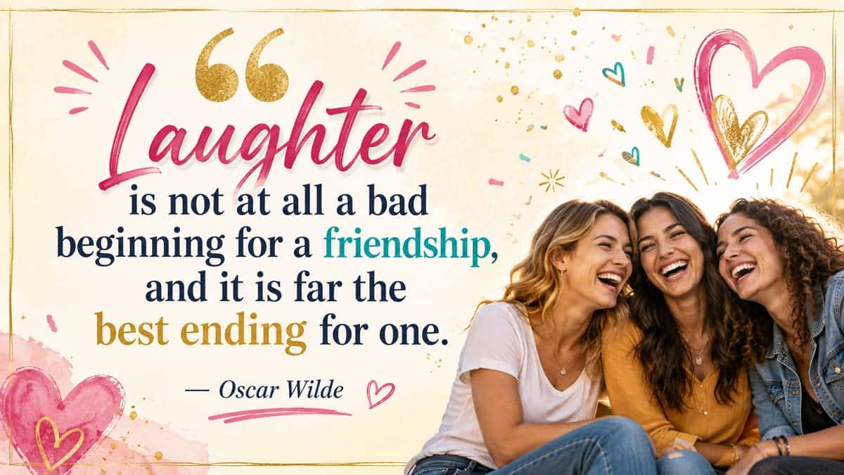 Laughter is not at all a bad beginning for a friendship, and it is far the best ending for one. - Oscar Wilde