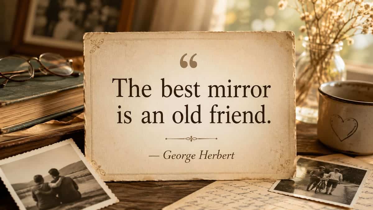 The best mirror is an old friend. - George Herbert