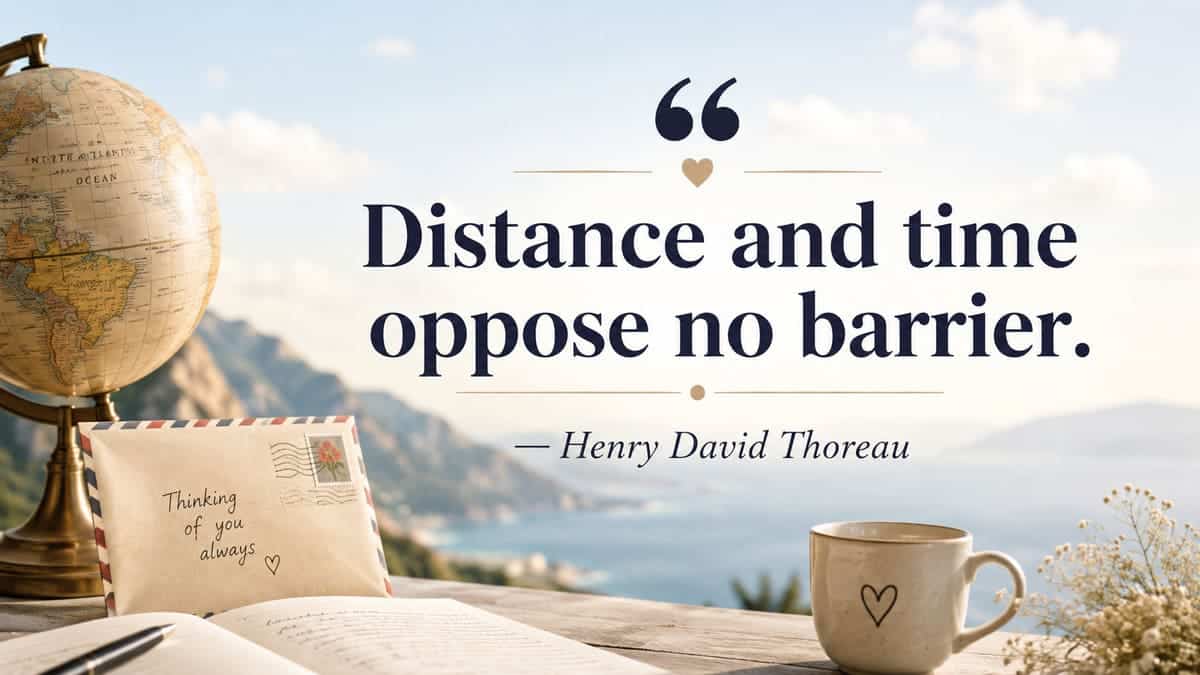 Distance and time oppose no barrier. - Henry David Thoreau