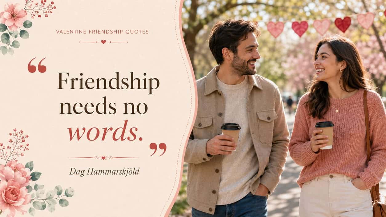 Friendship needs no words. - Dag Hammarskjöld