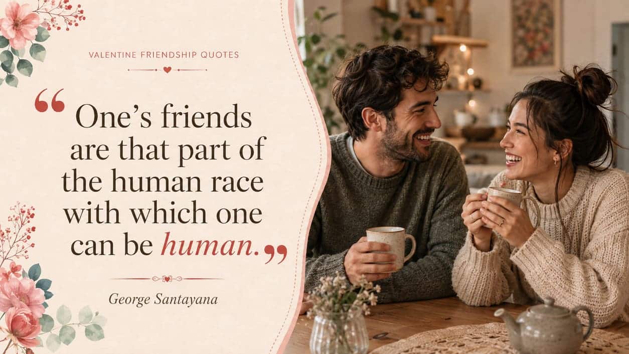 One’s friends are that part of the human race with which one can be human. - George Santayana