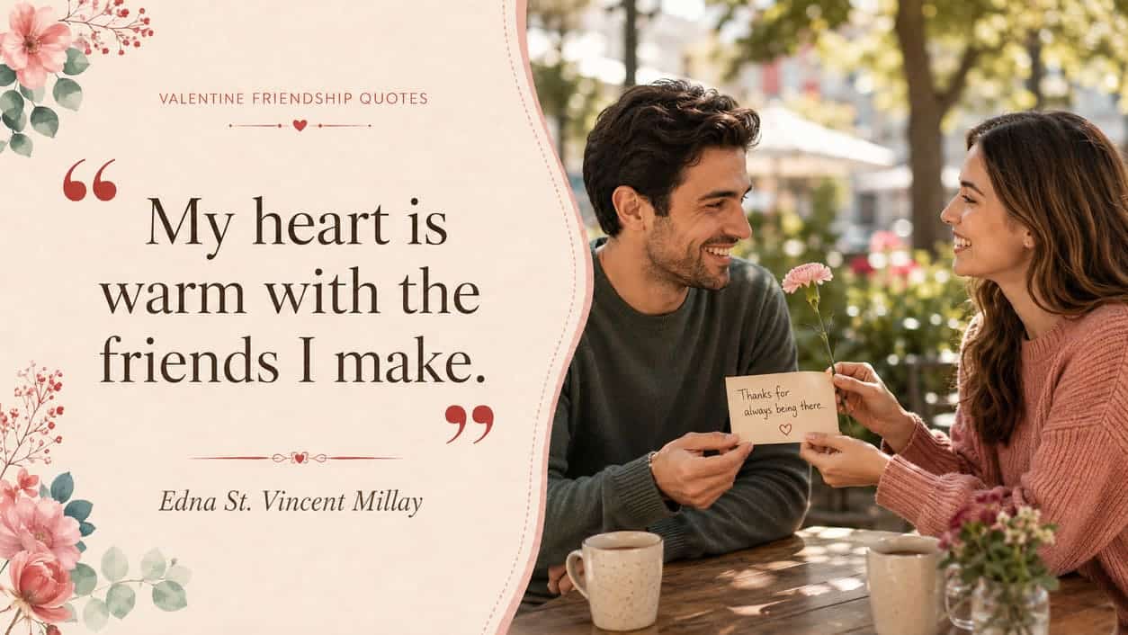 My heart is warm with the friends I make. - Edna St. Vincent Millay