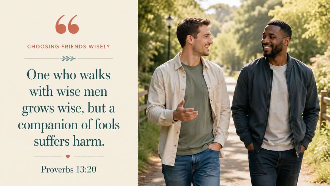 One who walks with wise men grows wise, but a companion of fools suffers harm. - Proverbs 13:20