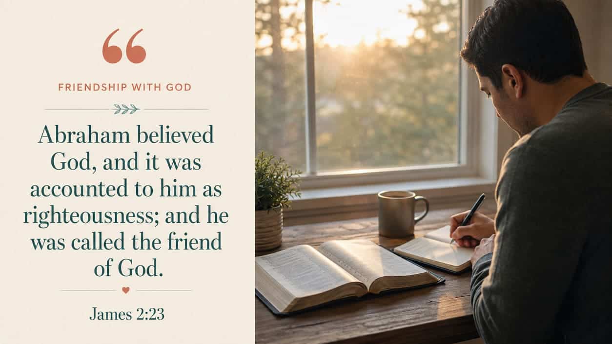 Abraham believed God, and it was accounted to him as righteousness; and he was called the friend of God. - James 2:23