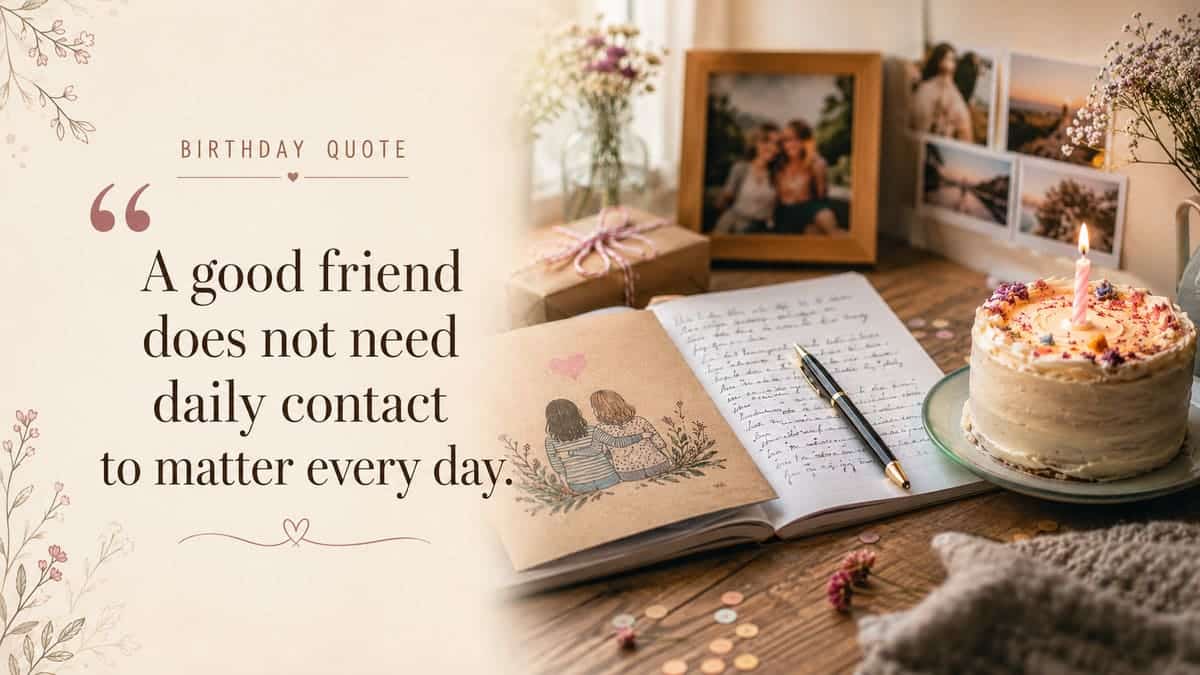 A good friend does not need daily contact to matter every day.