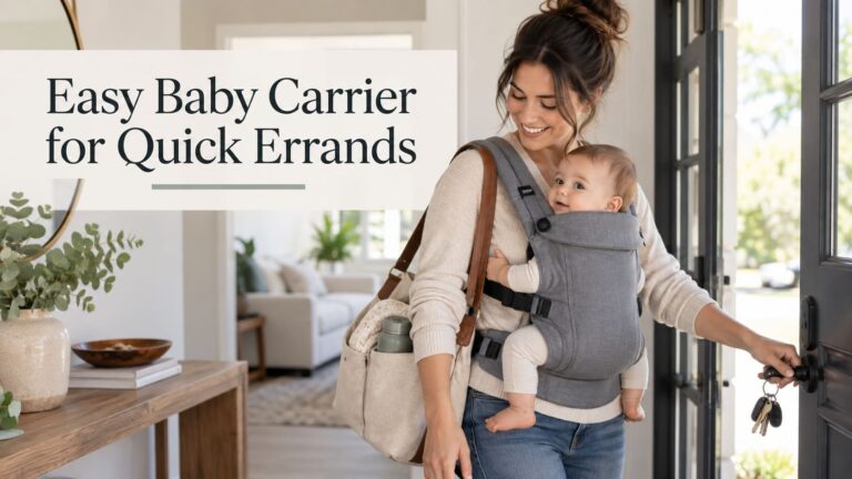 What is the best easy-to-use baby carrier for quick errands without back pain?