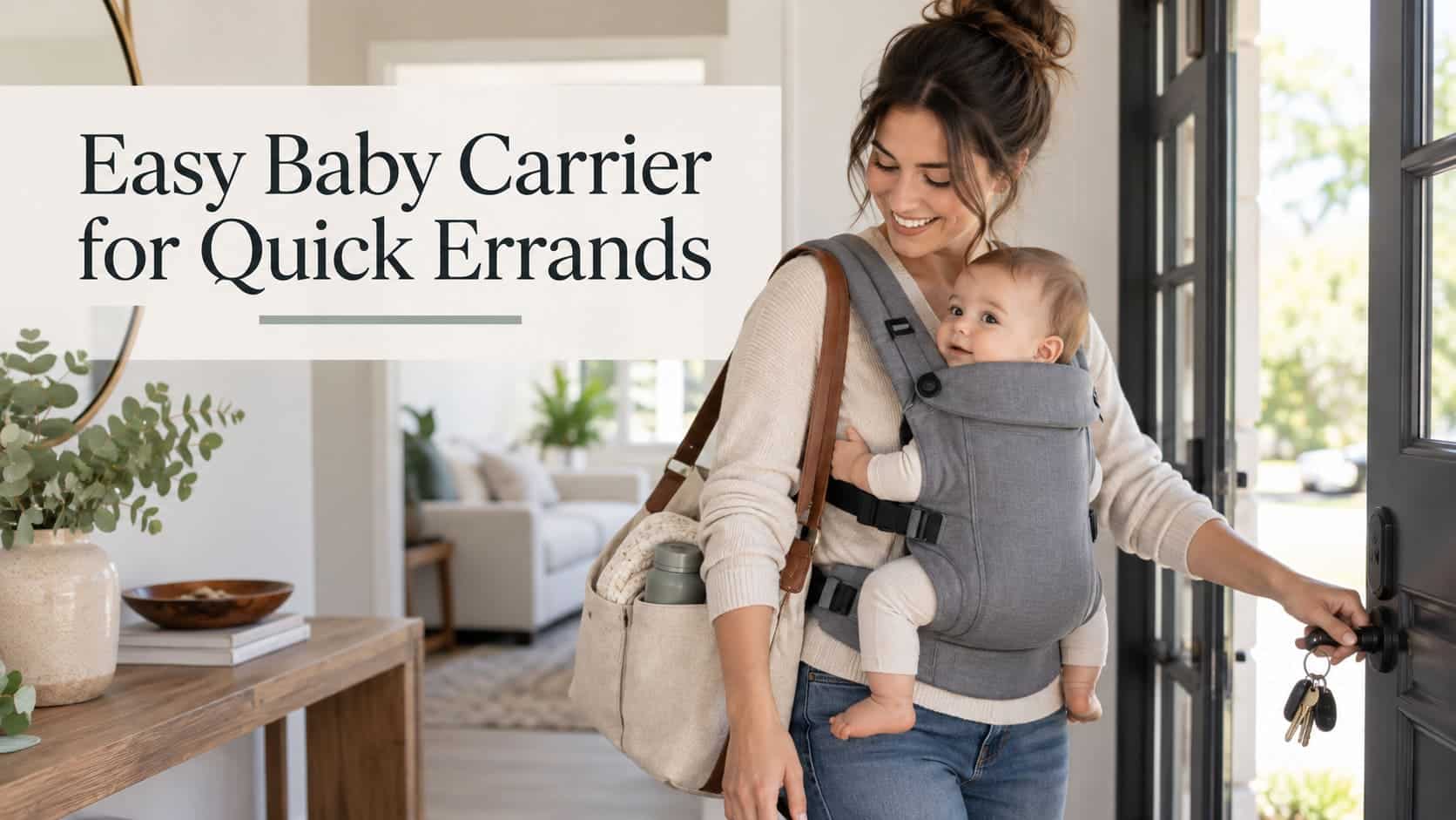 What is the best easy-to-use baby carrier for quick errands without back pain?