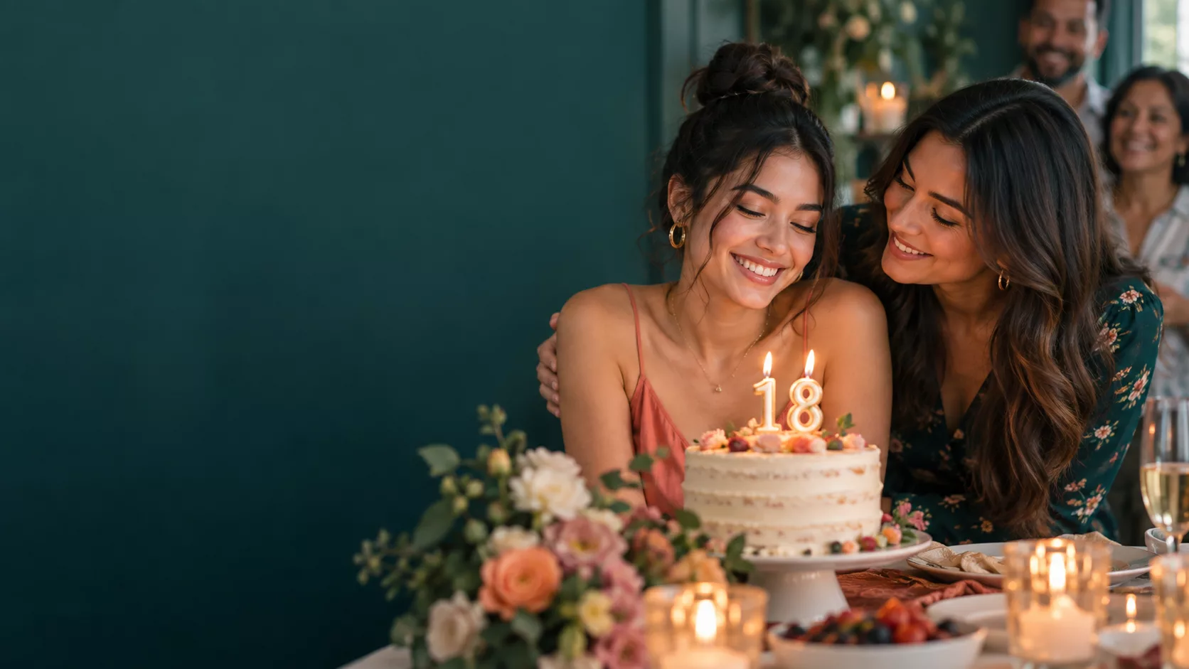Sisters celebrating an eighteenth birthday together
