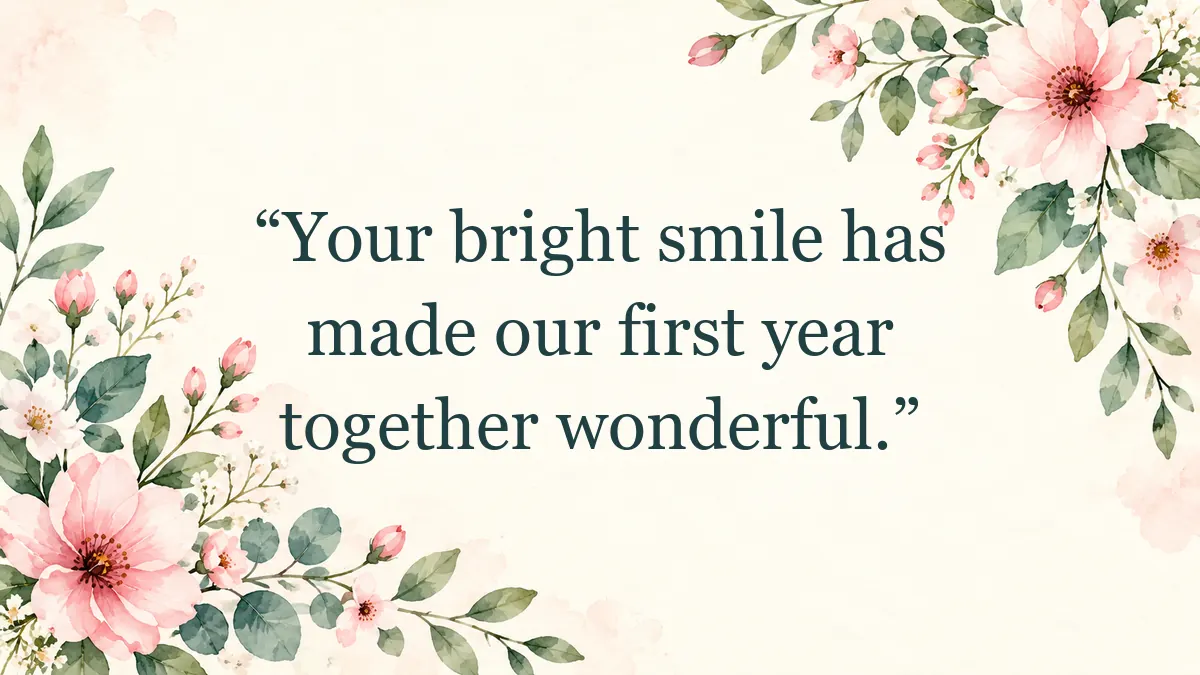 First birthday quote image for short wishes.
