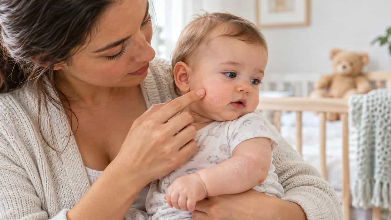 What normal dry baby skin usually looks like